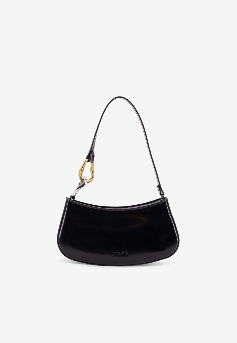 Staud Ollie Leather Shoulder Bag Black H25F6010POBLACK_Black_35066054