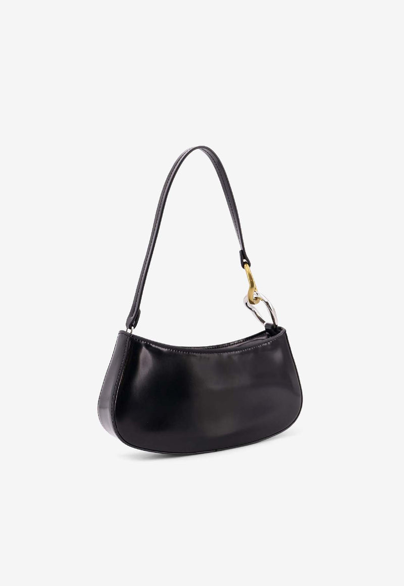 Staud Ollie Leather Shoulder Bag Black H25F6010POBLACK_Black_35066054