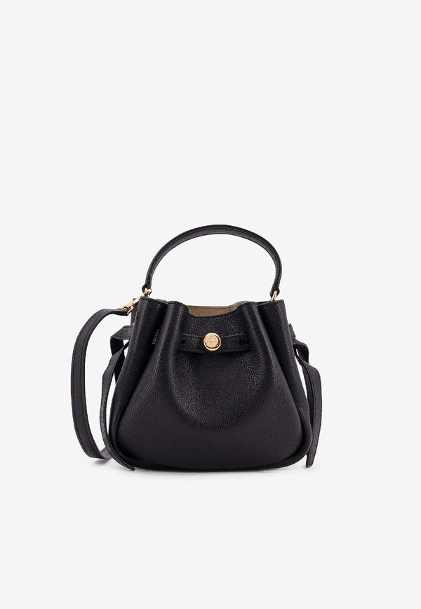 Tory Burch Mini Romy Leather Bucket Bag Black 179988001_Black_40005186