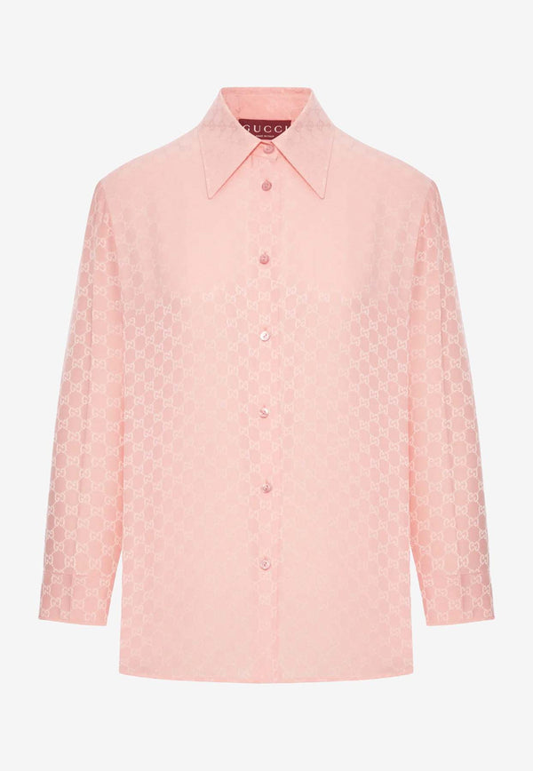 Gucci GG Silk Jacquard Shirt Pink 849973Z7AZH5136_FAIRY BLOSSOM_29851833
