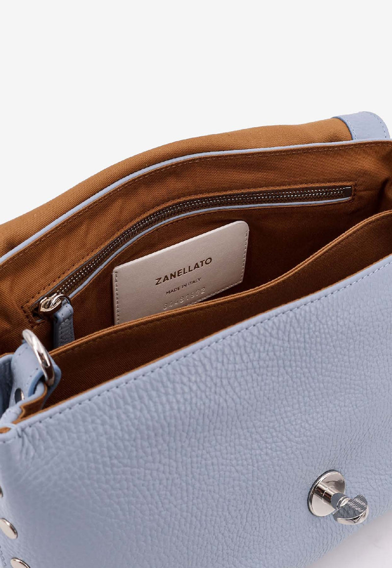 Zanellato Small Postina Daily Leather Top Handle Bag Light Blue 0680100050000SZ0600_Blueanthos_35065830