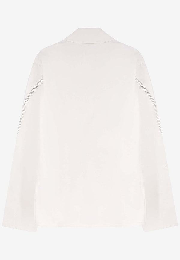 Givenchy Logo-Embroidered Jacket White BM01F95171100_White_40017661