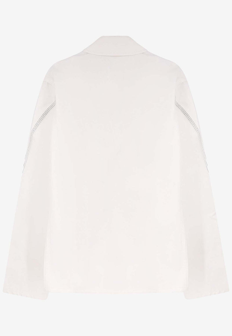 Givenchy Logo-Embroidered Jacket White BM01F95171100_White_40017661