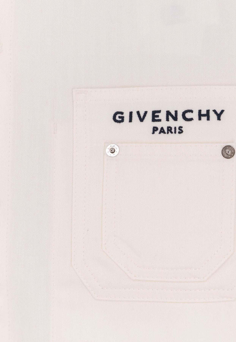 Givenchy Logo-Embroidered Jacket White BM01F95171100_White_40017661