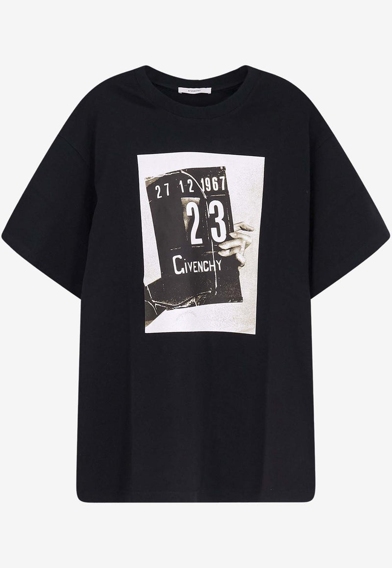 Givenchy Graphic Print T-shirt Black BM71NK3YSL001_Black_40017430