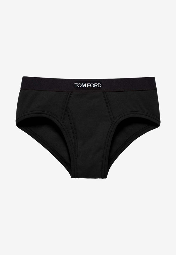 Tom Ford Logo Waistband Briefs Black T4LC11040002_Black_40468768
