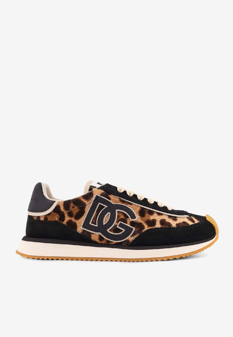 Dolce & Gabbana DG Cushion Leopard Print Suede Sneakers Multicolor CK2288A6B1189738_LEONERO_40016682