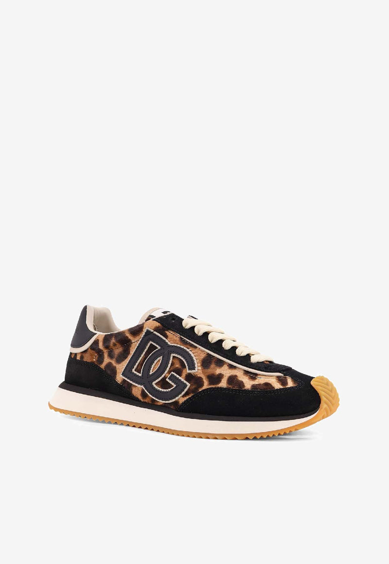 Dolce & Gabbana DG Cushion Leopard Print Suede Sneakers Multicolor CK2288A6B1189738_LEONERO_40016682
