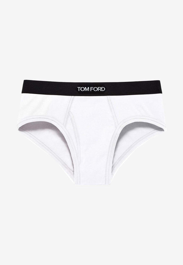 Tom Ford Logo Waistband Briefs White T4LC11040100_White_40468777