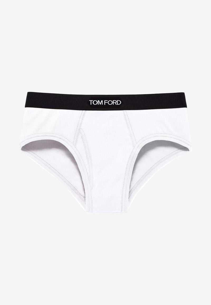 Tom Ford Logo Waistband Briefs White T4LC11040100_White_40468777