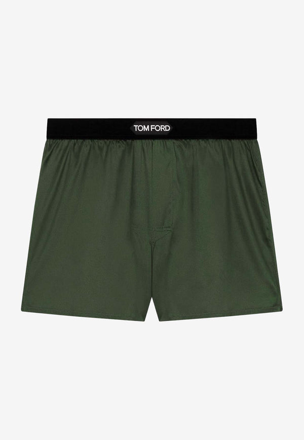Tom Ford Logo Waistband Boxer Shorts Green T4LE41010306_DEEP MILITARY_40468838
