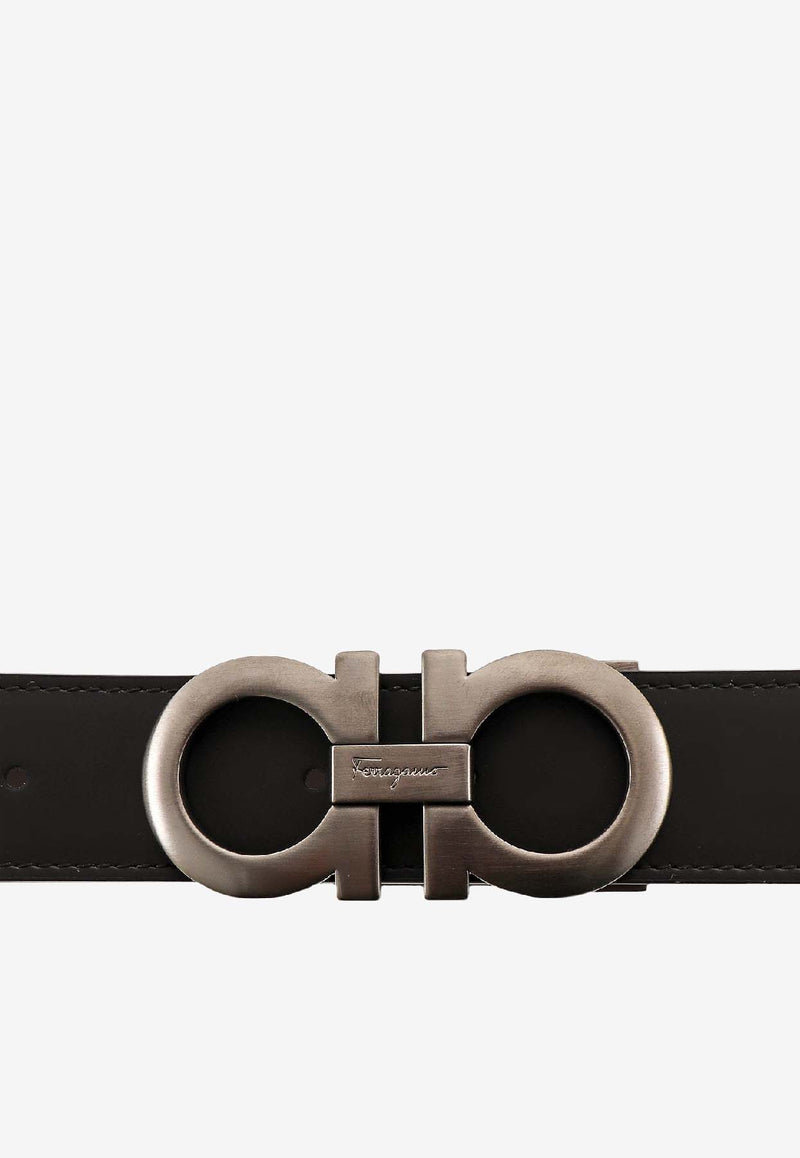 Ferragamo Gancini Buckle Leather Belt Black 675542464231NERO_Black_40472263