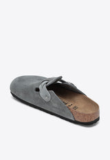 Birkenstock Boston Braided Suede Mules Gray 1029086SUE/Q_BIRKE-BG