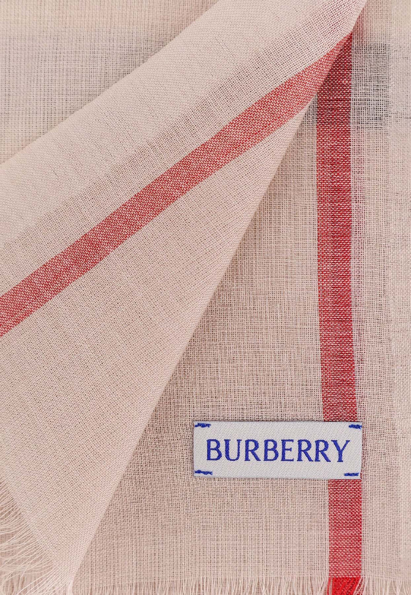 Burberry Signature Check Silk and Wool Scarf Beige 8078782A5129_STONE CHECK_40017698