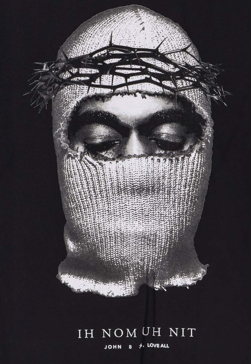 Ih Nom Uh Nit Crowned Mask Printed T-shirt Black NUW25246009_Black_35065761