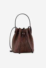 Etro Mini Paisley Jacquard Bucket Bag Brown WP1E0009AA001M0019_Brown_40468313