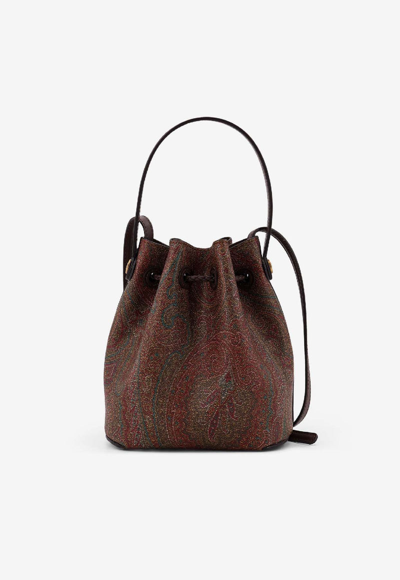 Etro Mini Paisley Jacquard Bucket Bag Brown WP1E0009AA001M0019_Brown_40468313