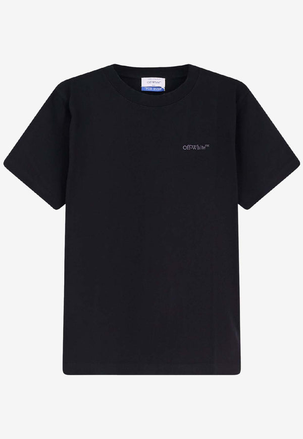 Off-White Embroidered Logo T-shirt Black OMAA027C99JER01C1011_BLACK - ANTHRACITE_29841143