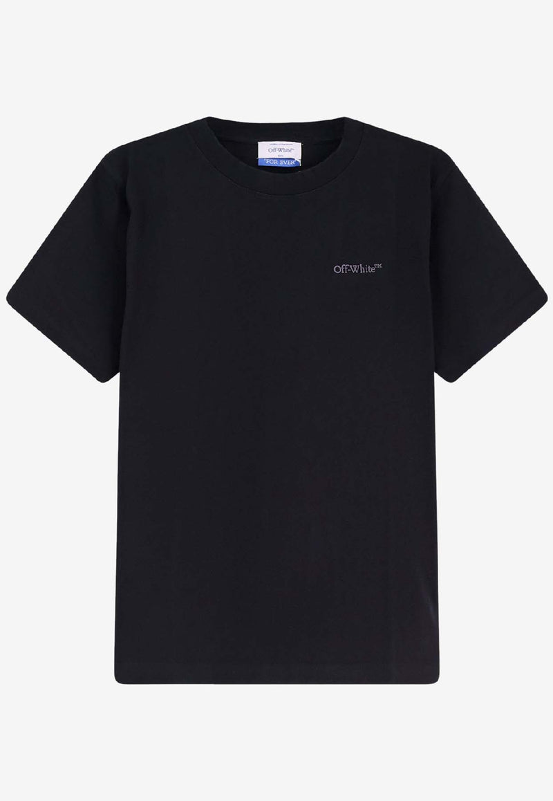 Off-White Embroidered Logo T-shirt Black OMAA027C99JER01C1011_BLACK - ANTHRACITE_29841143