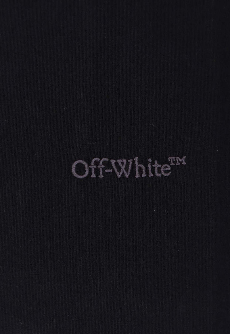 Off-White Embroidered Logo T-shirt Black OMAA027C99JER01C1011_BLACK - ANTHRACITE_29841143