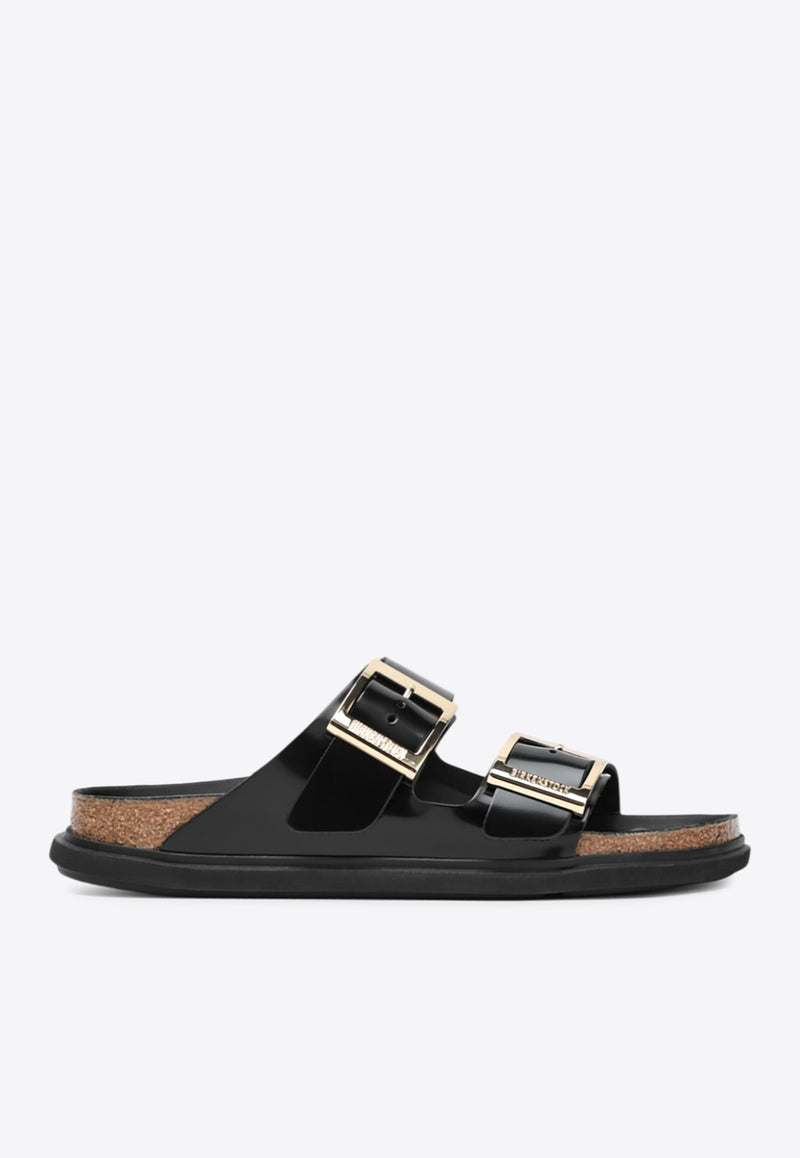 Birkenstock Arizona Droplet Buckled Slides Black 1029353LE/Q_BIRKE-SB