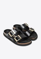 Birkenstock Arizona Droplet Buckled Slides Black 1029353LE/Q_BIRKE-SB