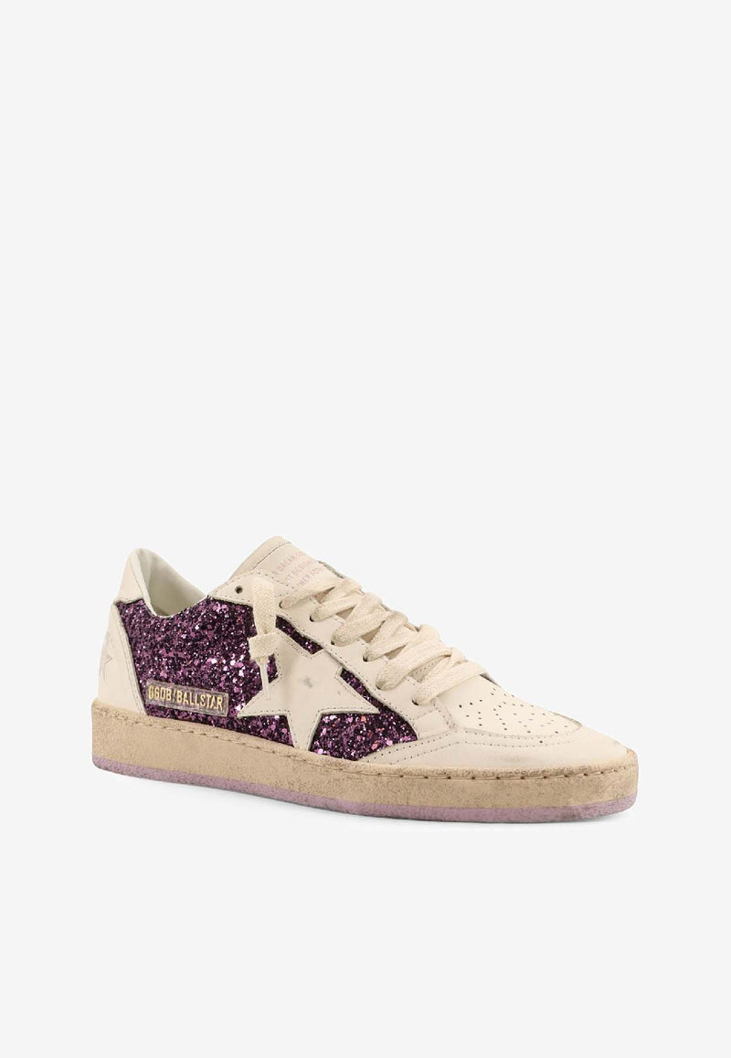 Golden Goose DB Ball Star Low-Top Glittered Sneakers Purple GWF00117F00751045327_PURPLE/WHITE_29857131