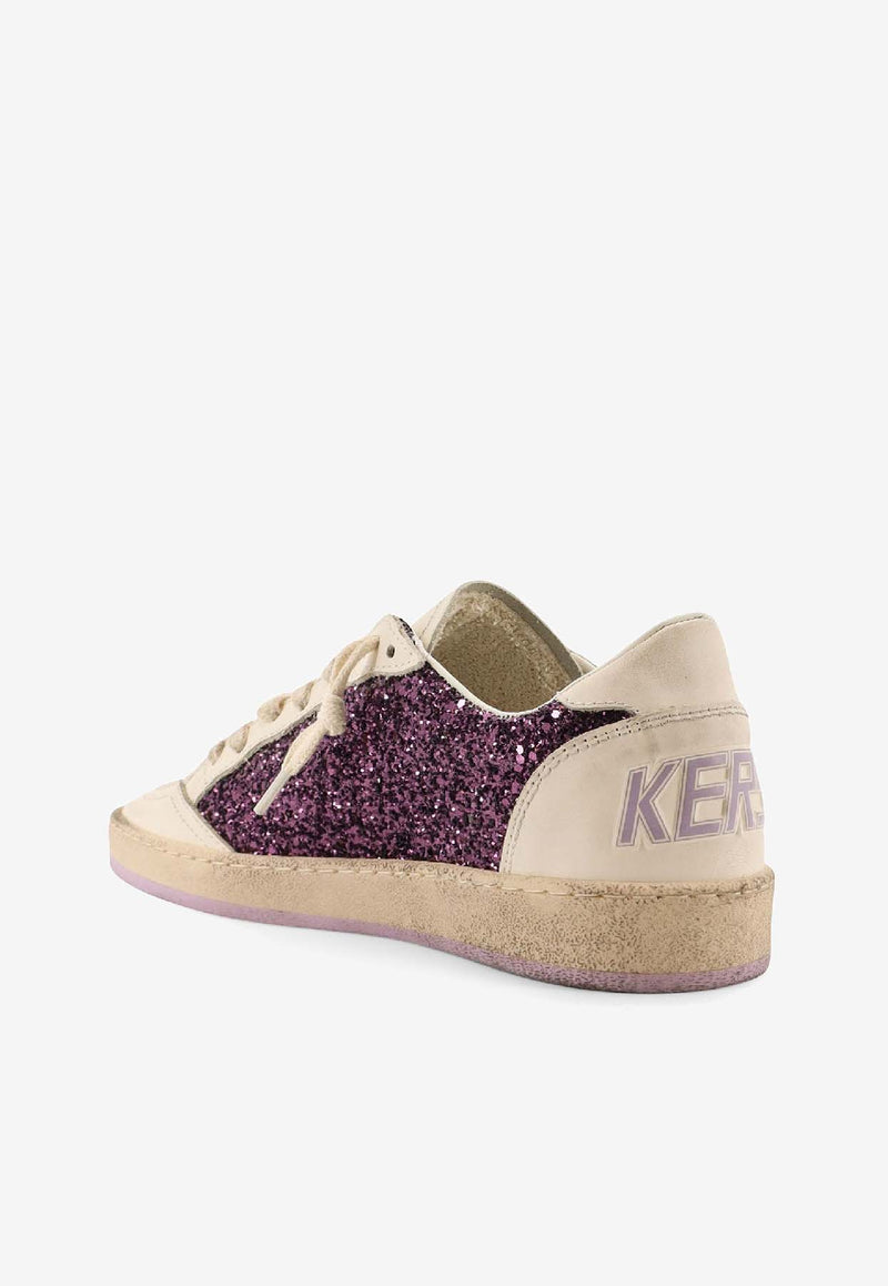 Golden Goose DB Ball Star Low-Top Glittered Sneakers Purple GWF00117F00751045327_PURPLE/WHITE_29857131