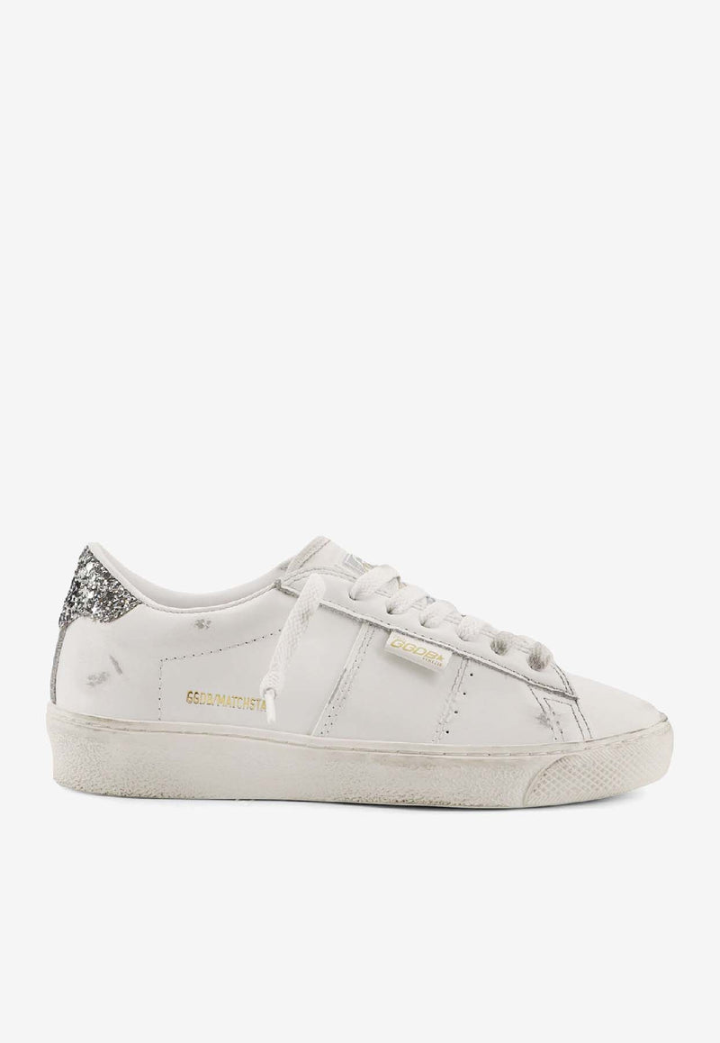 Golden Goose DB Matchstar Vintage Leather Low-Top Sneakers White GWF00796F00637810449_OPTIC WHITE SILVER_29856912
