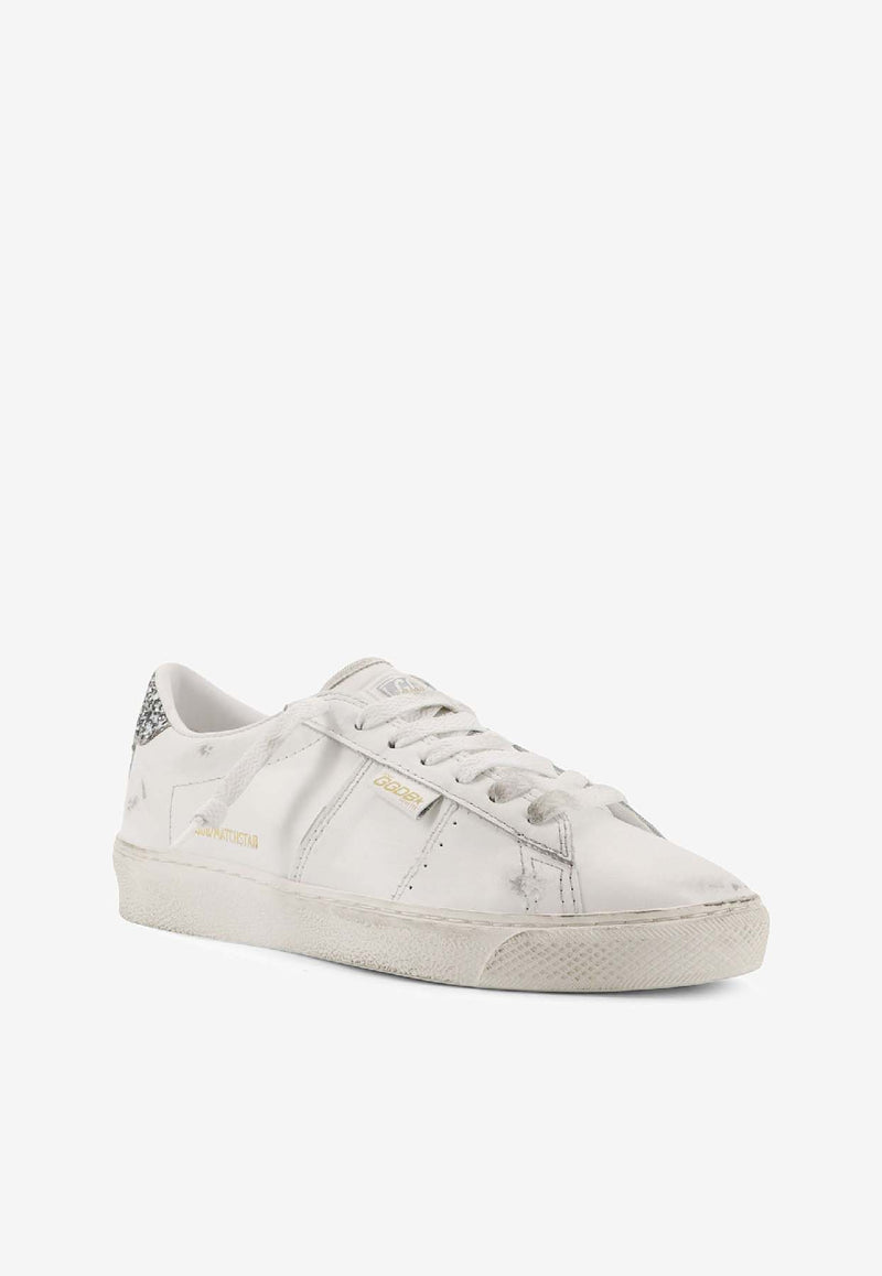 Golden Goose DB Matchstar Vintage Leather Low-Top Sneakers White GWF00796F00637810449_OPTIC WHITE SILVER_29856912