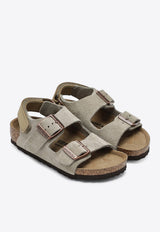 Birkenstock Kids Boys Milano Suede Sandals Taupe 1029471BSUE/S_BIRKE-TA