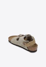 Birkenstock Kids Boys Milano Suede Sandals Taupe 1029471BSUE/S_BIRKE-TA