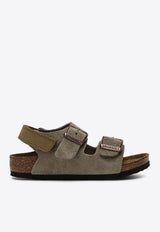 Birkenstock Kids Boys Milano AS Suede Sandals Beige 1029471SUE/Q_BIRKE-TP