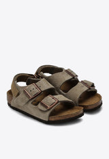 Birkenstock Kids Boys Milano AS Suede Sandals Beige 1029471SUE/Q_BIRKE-TP