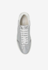Ferragamo Athena Laminated Leather Sneakers Silver 030703 ATHENA 784924-SILVER ARGENTO