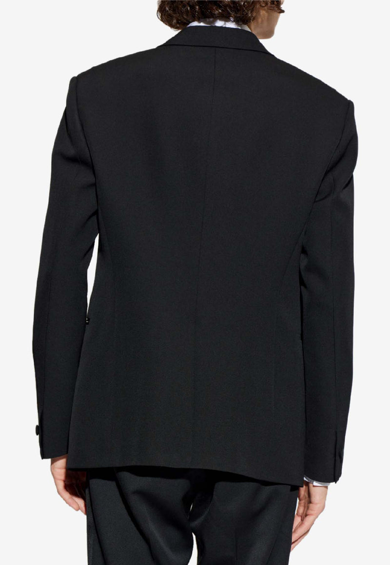 Versace Wool Blazer with Crystal-Embellishments Black 1018806 1A15051-1B000