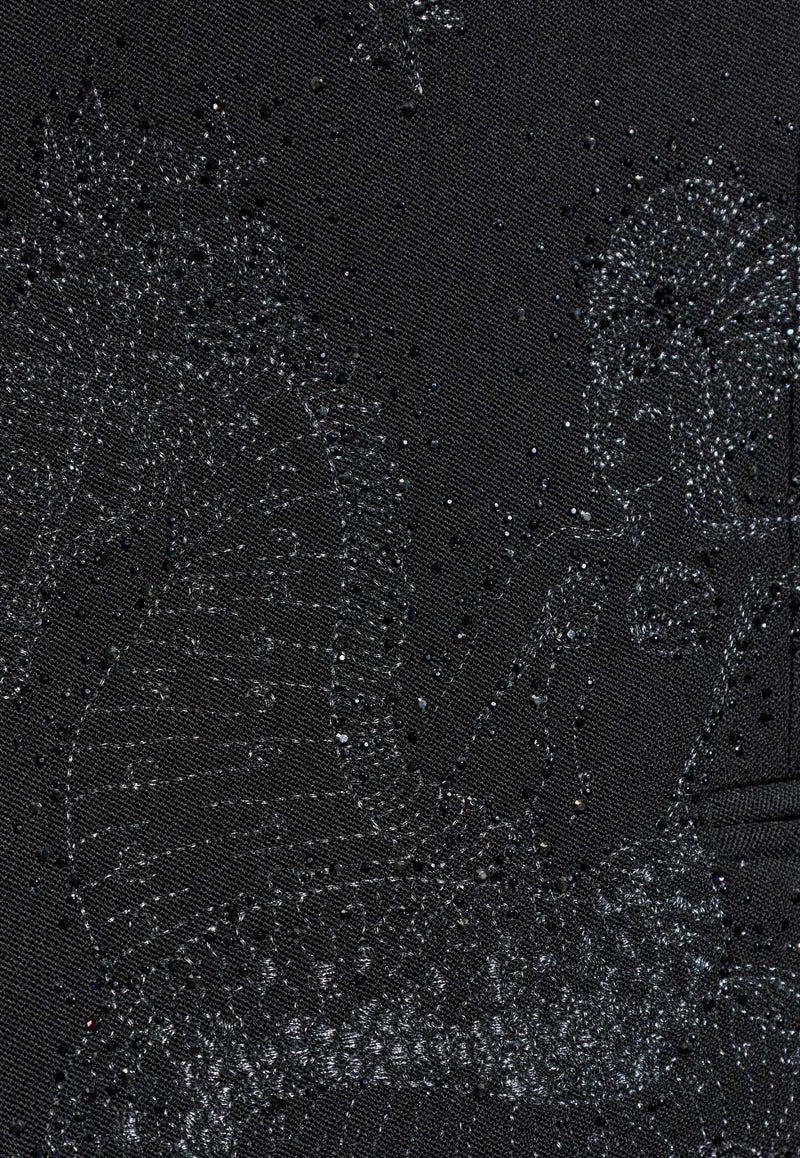 Versace Wool Blazer with Crystal-Embellishments Black 1018806 1A15051-1B000