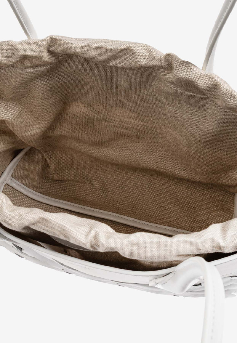 Ferragamo Gancini East/West Tote Bag White 21A229 TT GANCI EW 784695-OPTIC WHITE