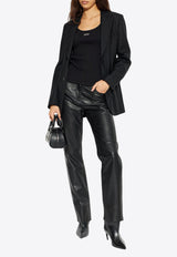 Moschino Single-Breasted Paneled Blazer Black 252E A0515 5538-1555