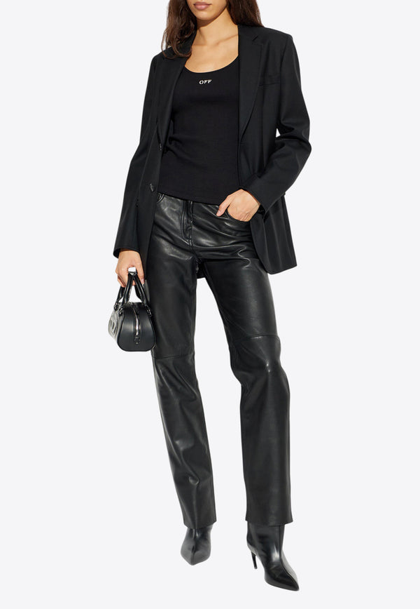 Moschino Single-Breasted Paneled Blazer Black 252E A0515 5538-1555