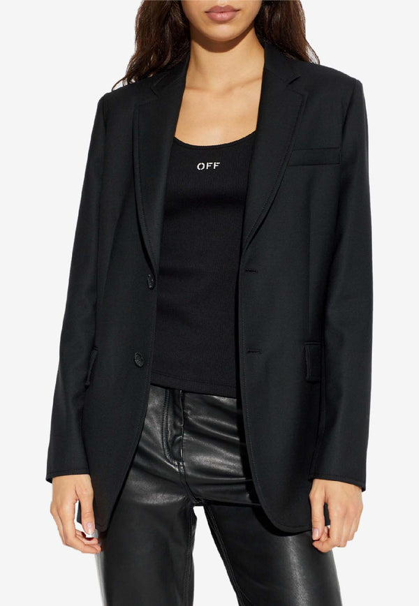 Moschino Single-Breasted Paneled Blazer Black 252E A0515 5538-1555