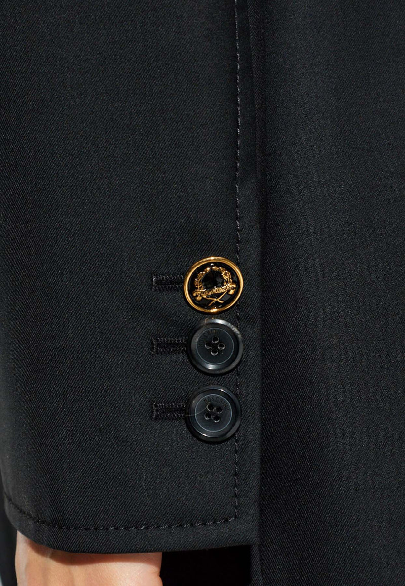 Moschino Single-Breasted Paneled Blazer Black 252E A0515 5538-1555