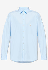 Moschino Embroidered Goose Shirt Light Blue 252ZZ J0223 5235-1293