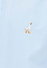 Moschino Embroidered Goose Shirt Light Blue 252ZZ J0223 5235-1293