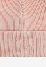 Coach Embossed Logo Wool Beanie Pink 29CCL44 0-PCH