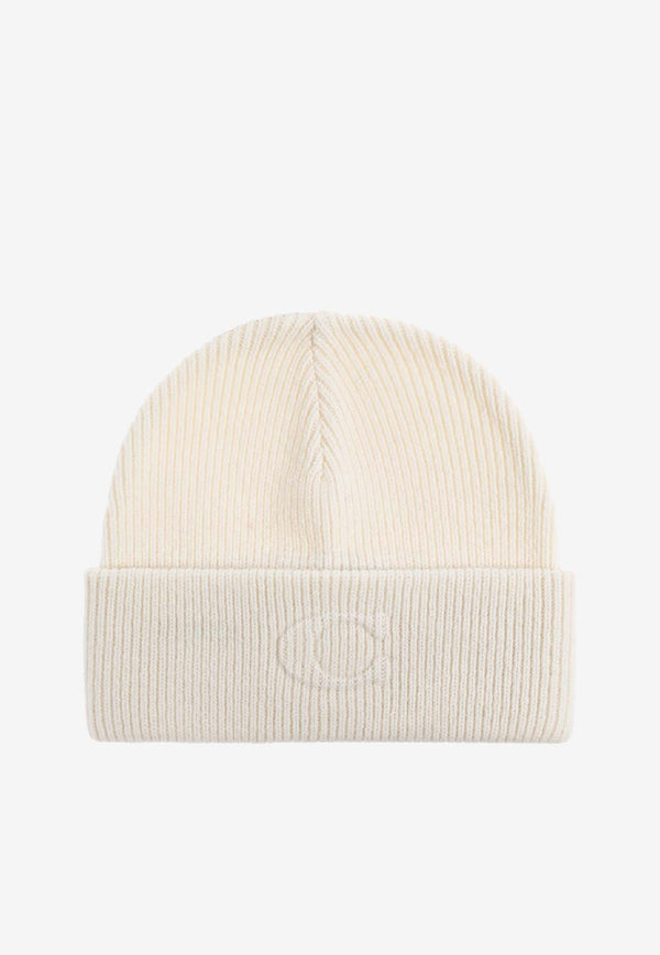 Coach Embossed Logo Wool Beanie Cream 29CCL44 0-CHK