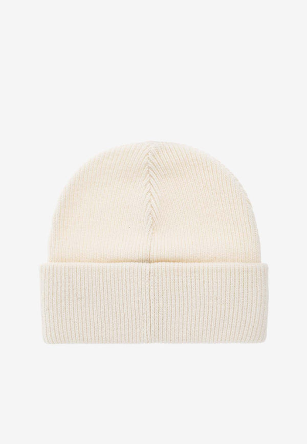 Coach Embossed Logo Wool Beanie Cream 29CCL44 0-CHK