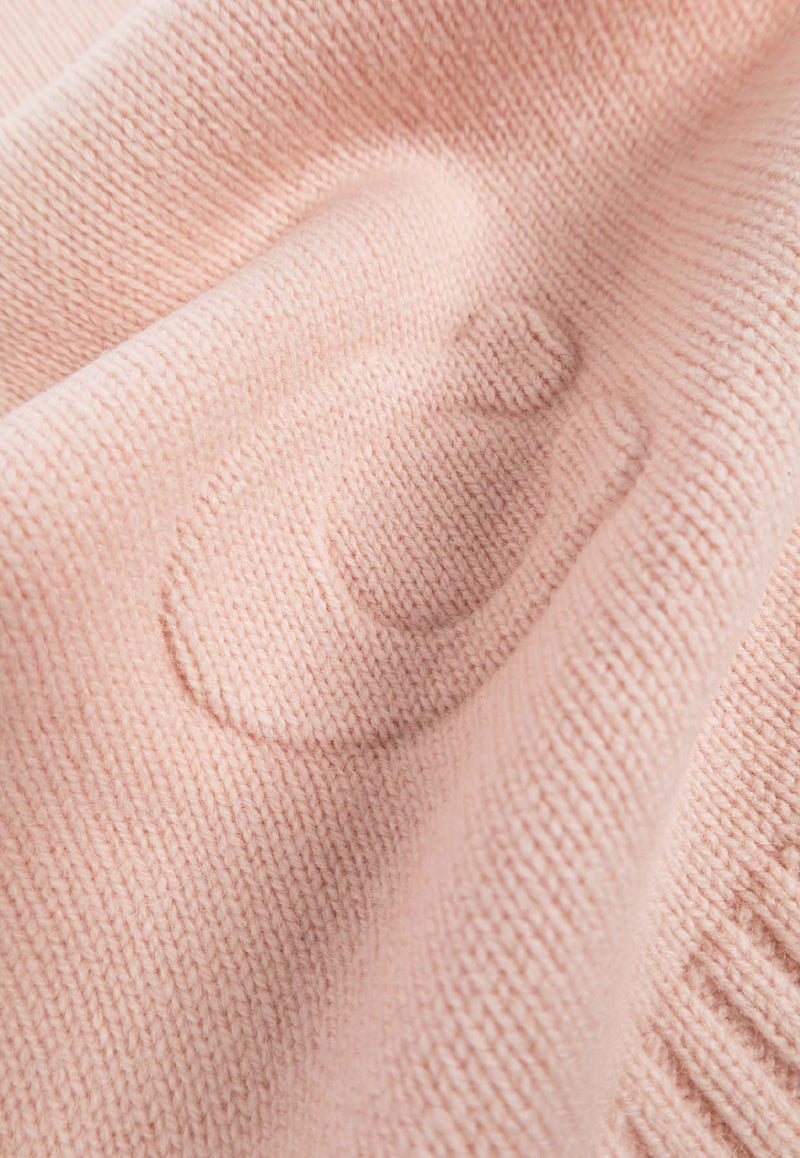 Coach Embossed Logo Wool-Blend Scarf Pink 29CCL86 0-PCH