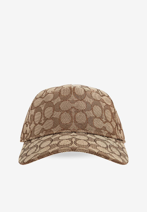 Coach Monogram Jacquard Baseball Cap Beige 29CCN92 0-TN2