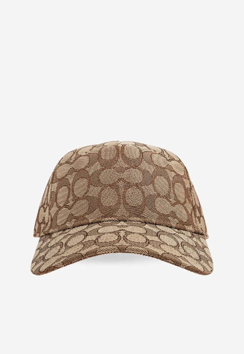 Coach Monogram Jacquard Baseball Cap Beige 29CCN92 0-TN2